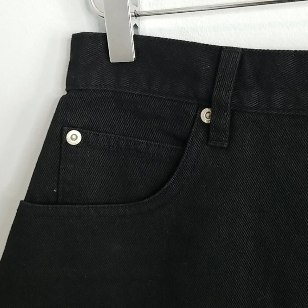 All cotton Black Denim Skirt size 12 Medium